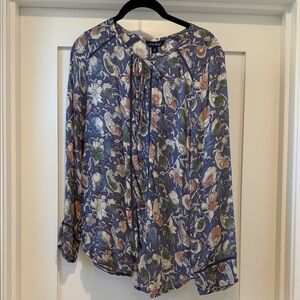 Lucky Brand Blue Floral Blouse